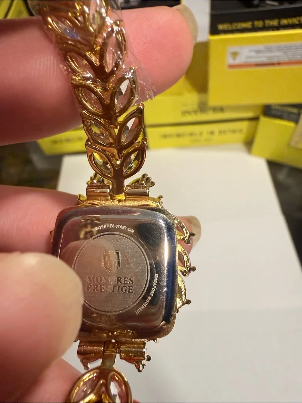 Montres Prestige X Invicta Women's Watch - 30mm, Gold-Real Austrian Pave Crystal